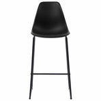 Bar Stools 6 pcs Black Plastic