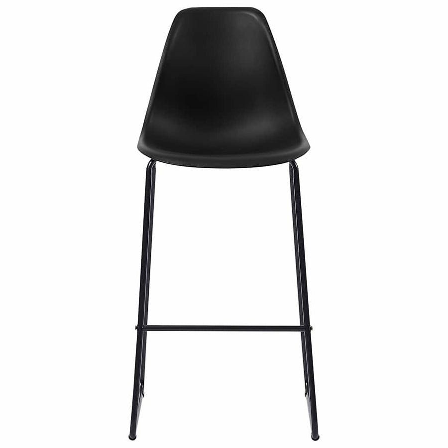 Bar Stools 6 pcs Black Plastic