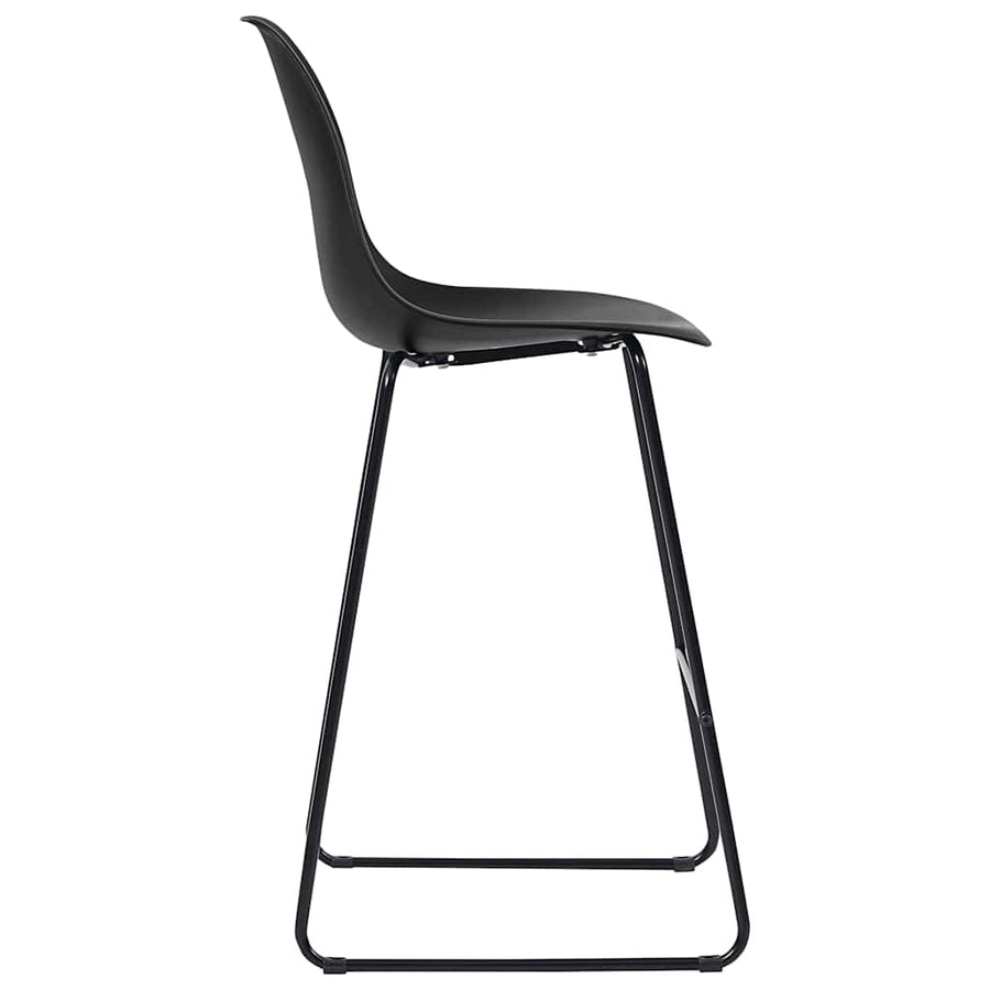 Bar Stools 6 pcs Black Plastic