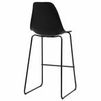 Bar Stools 6 pcs Black Plastic