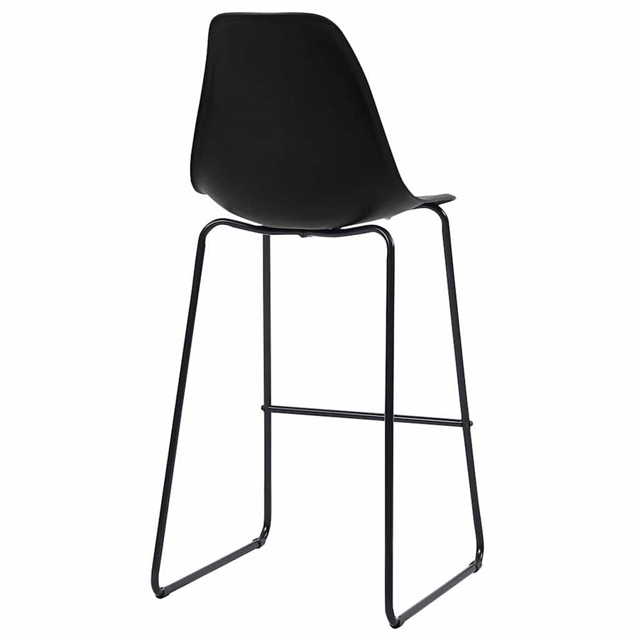 Bar Stools 6 pcs Black Plastic
