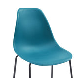 Bar Stools 6 pcs Turquoise Plastic