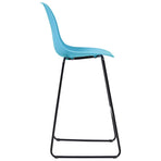 Bar Stools 6 pcs Blue Plastic