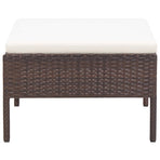 6 Piece Garden Lounge Set with Cushions Poly Rattan Brown