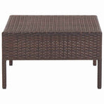 6 Piece Garden Lounge Set with Cushions Poly Rattan Brown