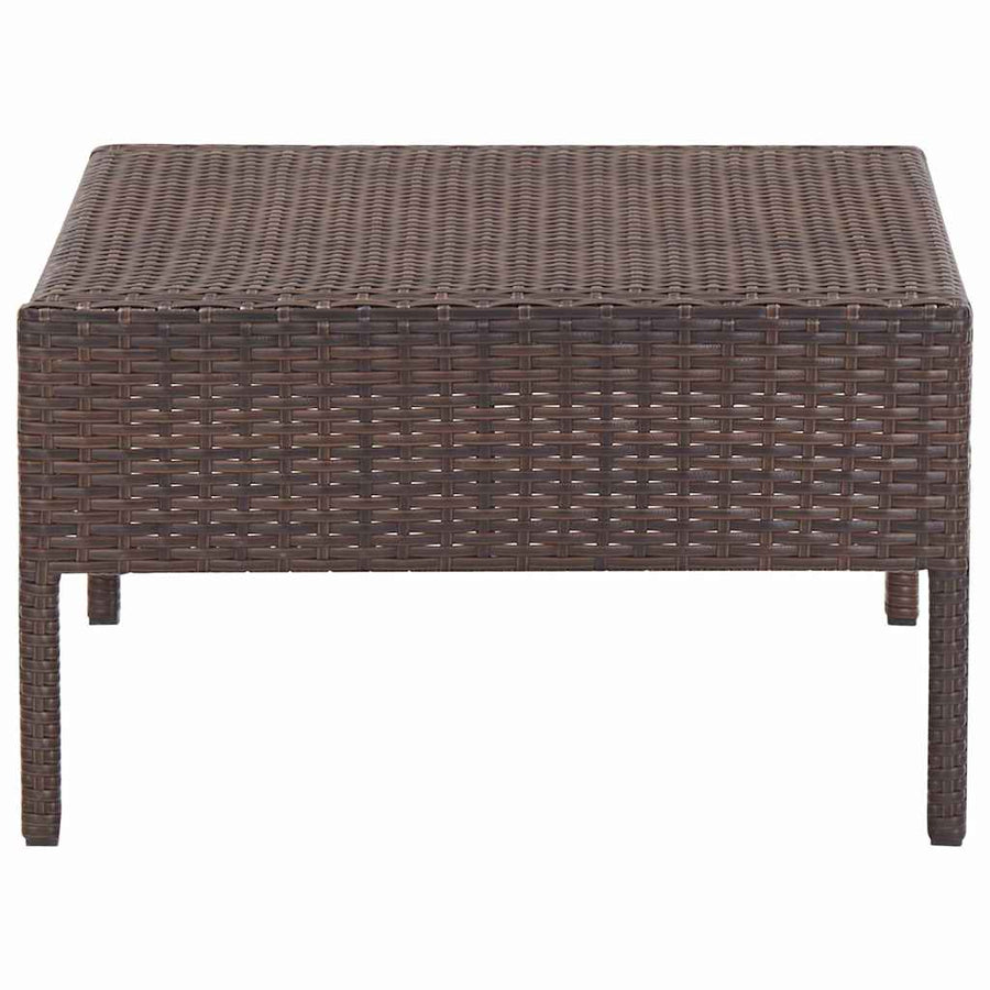 6 Piece Garden Lounge Set with Cushions Poly Rattan Brown