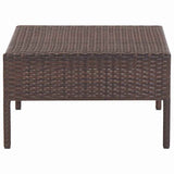 6 Piece Garden Lounge Set with Cushions Poly Rattan Brown