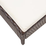 3 Piece Garden Lounge Set with Cushions Poly Rattan Brown - Extra Image