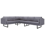 Corner Sofa Light Grey Fabric
