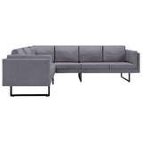 Corner Sofa Light Grey Fabric
