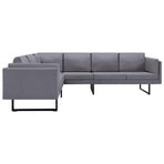 Corner Sofa Light Grey Fabric