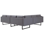 Corner Sofa Light Grey Fabric