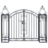 Ornamental Garden Gate Wrought Iron 122x20.5x100 cm