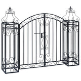 Ornamental Garden Gate Wrought Iron 122x20.5x100 cm - Front View