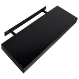 Floating Wall Shelves 2 pcs Black 40x20x3.8 cm - Top-Down View