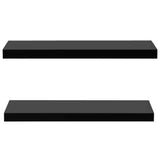 Floating Wall Shelves 2 pcs Black 80x20x3.8 cm