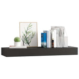Floating Wall Shelf with Drawer Black 80x25x8 cm - Side View