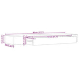 Floating Wall Shelf with Drawer Black 80x25x8 cm