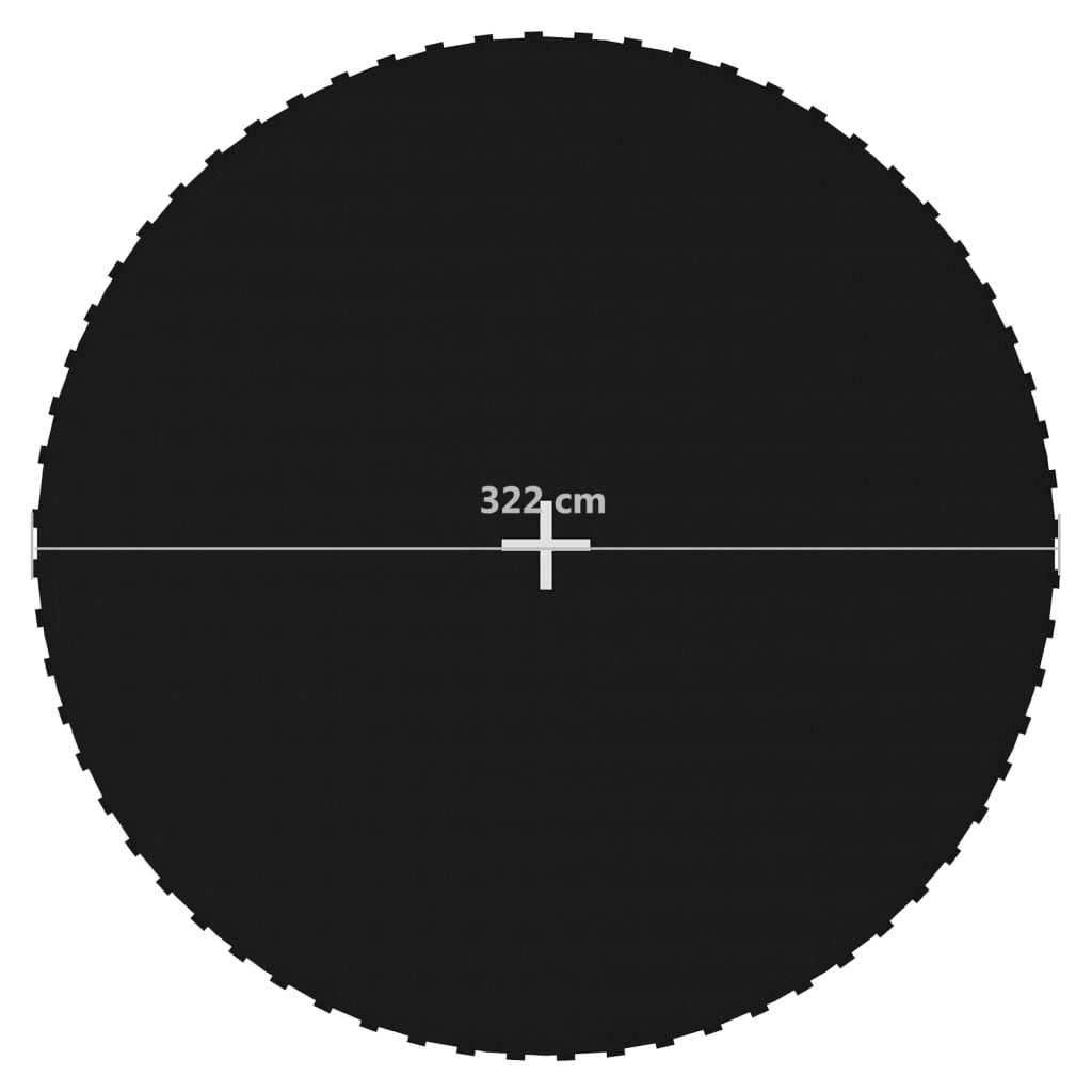 Jumping Mat Fabric Black For 12 Feet/ Round Trampoline