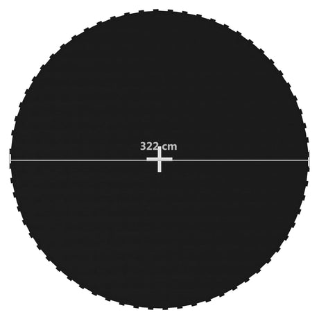Jumping Mat Fabric Black For 12 Feet/ Round Trampoline