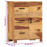 Sideboard 58x30x75 cm Solid Acacia Wood