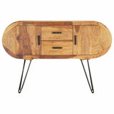Sideboard 118x28x75 cm Solid Acacia Wood - Front View