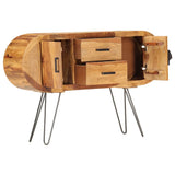 Sideboard 118x28x75 cm Solid Acacia Wood - Side View