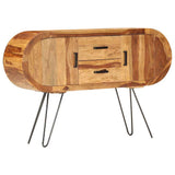 Sideboard 118x28x75 cm Solid Acacia Wood - Low Angle