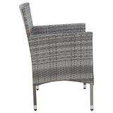 4 Piece Garden Lounge Set with Cushions Poly Rattan Grey - Top-Down View