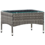 4 Piece Garden Lounge Set with Cushions Poly Rattan Grey - Extra Image