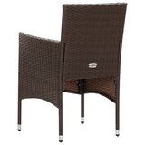 4 Piece Garden Lounge Set With Cushions Poly Rattan Brown - Extra Image