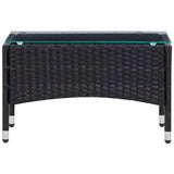 4 Piece Garden Lounge Set With Cushions Poly Rattan Black