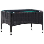 5 Piece Garden Lounge Set With Cushions Poly Rattan Black