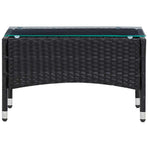 5 Piece Garden Lounge Set With Cushions Poly Rattan Black