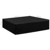 Garden Furniture Cover 8 Eyelets 200x200x70 cm - Side View