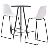 3 Piece Bar Set Plastic White