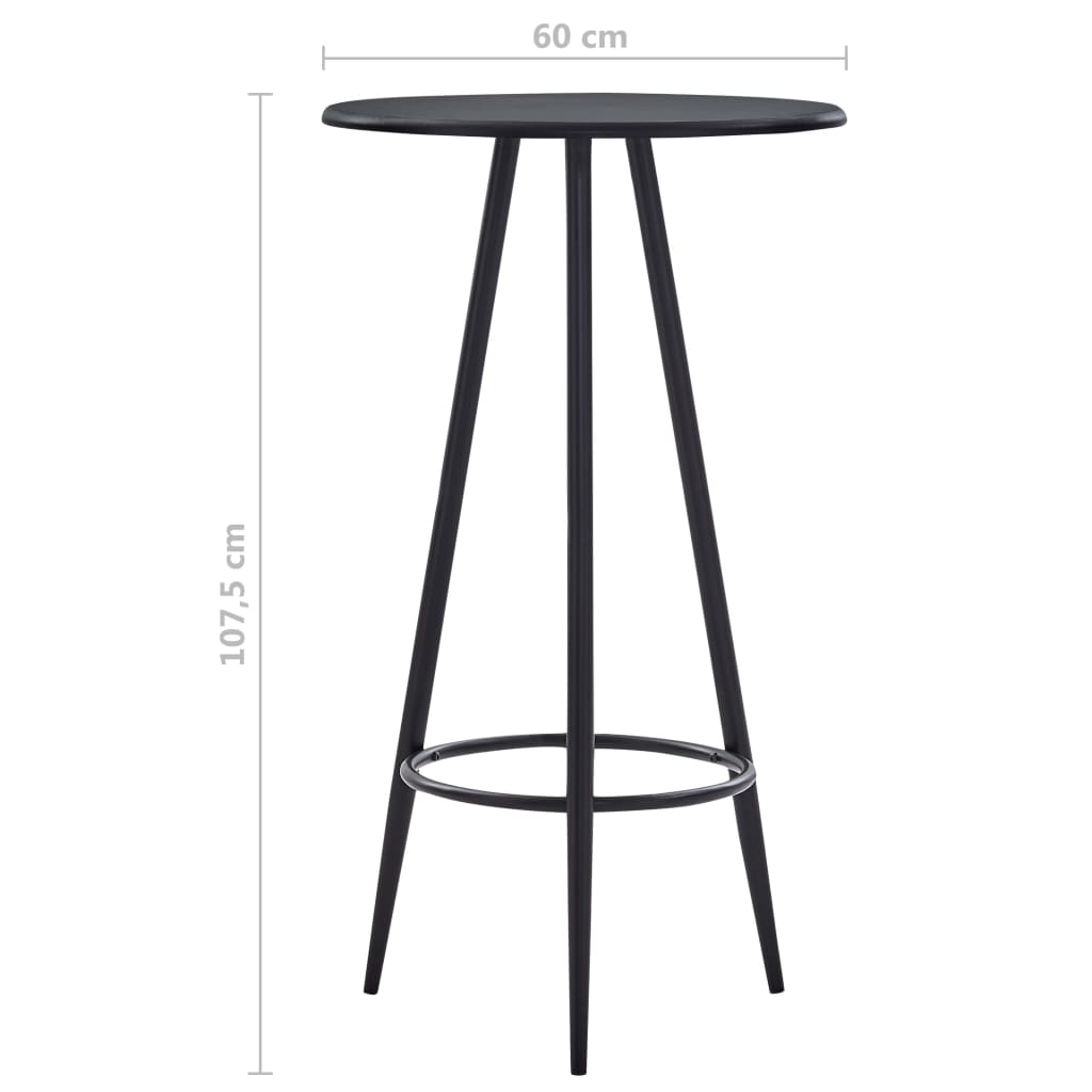 3 Piece Bar Set Plastic White