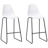 3 Piece Bar Set Plastic White - 45-Degree Angle
