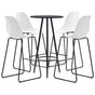 5 Piece Bar Set Plastic White