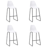 5 Piece Bar Set Plastic White - 45-Degree Angle