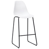 5 Piece Bar Set Plastic White - Rear View