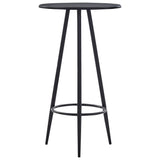3 Piece Bar Set Plastic Black - Front View