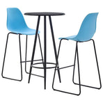 3 Piece Bar Set Plastic Blue