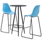 3 Piece Bar Set Plastic Blue