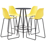 5 Piece Bar Set Plastic Yellow