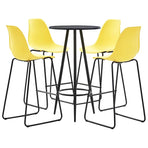 5 Piece Bar Set Plastic Yellow