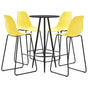 5 Piece Bar Set Plastic Yellow