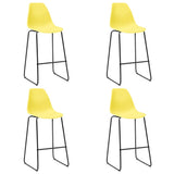 5 Piece Bar Set Plastic Yellow - 45-Degree Angle