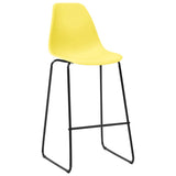 5 Piece Bar Set Plastic Yellow - Rear View