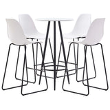 5 Piece Bar Set Plastic White